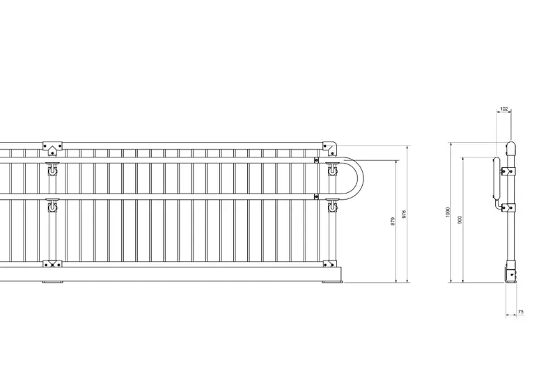 Interclamp® Safety Post 8080 - DDA Assist Barrier System - With Two ...